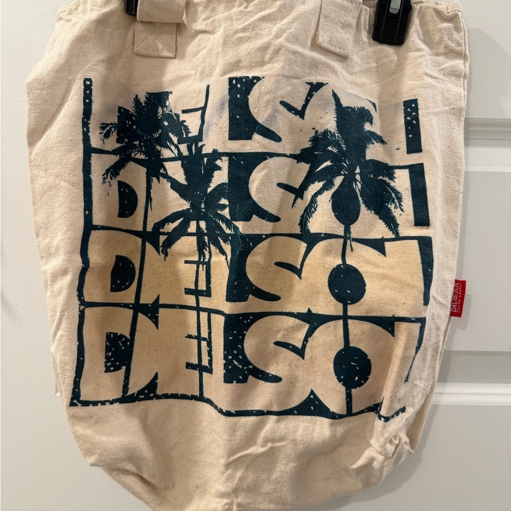 DelSol Tote Bag with Palm tree Graphic